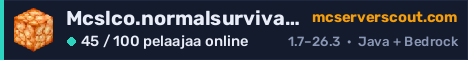 Palvelimen Mcslco.normalsurvival.com banneri