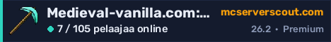 Palvelimen Medieval-vanilla.com:25566 banneri