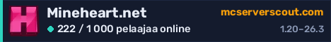 Palvelimen Mineheart.net banneri