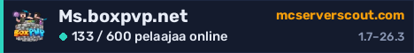 Palvelimen Ms.boxpvp.net banneri