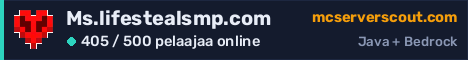 Palvelimen Ms.lifestealsmp.com banneri