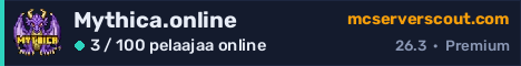 Palvelimen Mythica.online banneri