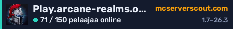 Palvelimen Play.arcane-realms.org:50715 banneri