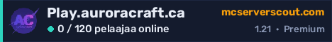 Palvelimen Play.auroracraft.ca banneri