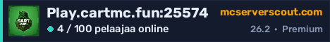 Palvelimen Play.cartmc.fun:25574 banneri