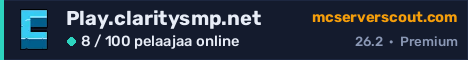 Palvelimen Play.claritysmp.net banneri