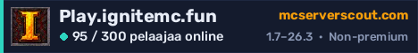 Palvelimen Play.ignitemc.fun banneri