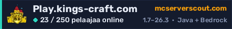 Palvelimen Play.kings-craft.com banneri