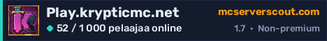 Palvelimen Play.krypticmc.net banneri