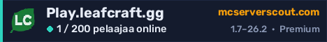 Palvelimen Play.leafcraft.gg banneri