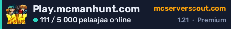 Palvelimen Play.mcmanhunt.com banneri