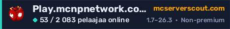 Palvelimen Play.mcnpnetwork.com banneri