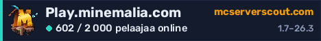 Palvelimen Play.minemalia.com banneri