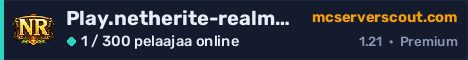 Palvelimen Play.netherite-realms.com:25616 banneri