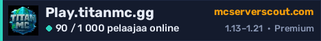 Palvelimen Play.titanmc.gg banneri