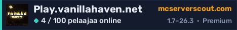 Palvelimen Play.vanillahaven.net banneri