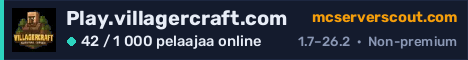 Palvelimen Play.villagercraft.com banneri