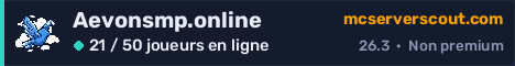 Bannière du serveur Aevonsmp.online