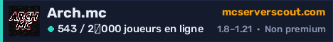 Bannière du serveur Arch.mc