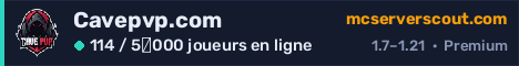 Bannière du serveur Cavepvp.com