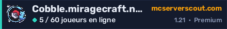 Bannière du serveur Cobble.miragecraft.net