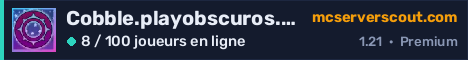 Bannière du serveur Cobble.playobscuros.com