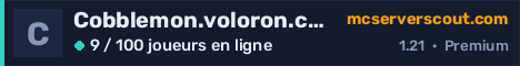 Bannière du serveur Cobblemon.voloron.com