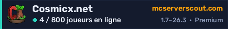 Bannière du serveur Cosmicx.net