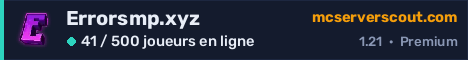 Bannière du serveur Errorsmp.xyz