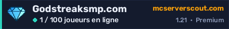 Bannière du serveur Godstreaksmp.com