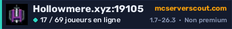 Bannière du serveur Hollowmere.xyz:19105