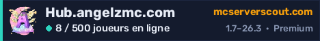 Bannière du serveur Hub.angelzmc.com