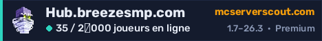 Bannière du serveur Hub.breezesmp.com
