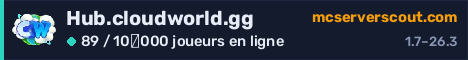 Bannière du serveur Hub.cloudworld.gg