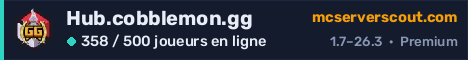 Bannière du serveur Hub.cobblemon.gg