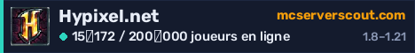 Bannière du serveur Hypixel.net
