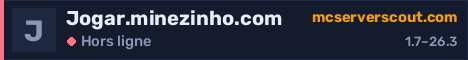 Bannière du serveur Jogar.minezinho.com