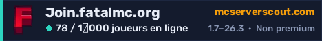 Bannière du serveur Join.fatalmc.org