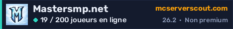 Bannière du serveur Mastersmp.net