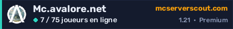 Bannière du serveur Mc.avalore.net