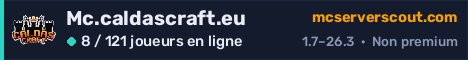 Bannière du serveur Mc.caldascraft.eu