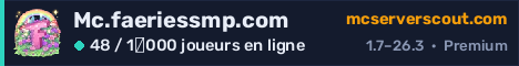 Bannière du serveur Mc.faeriessmp.com
