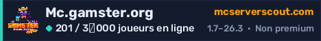 Bannière du serveur Mc.gamster.org