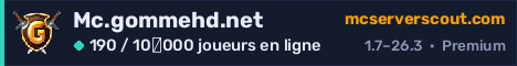 Bannière du serveur Mc.gommehd.net