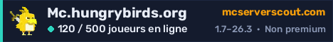 Bannière du serveur Mc.hungrybirds.org