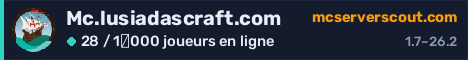 Bannière du serveur Mc.lusiadascraft.com
