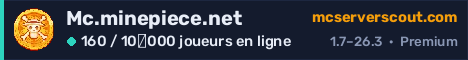 Bannière du serveur Mc.minepiece.net