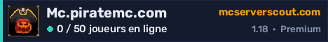 Bannière du serveur Mc.piratemc.com