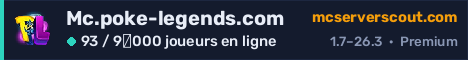 Bannière du serveur Mc.poke-legends.com