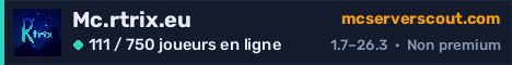 Bannière du serveur Mc.rtrix.eu